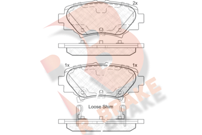 RB2169 R BRAKE Комплект тормозных колодок, дисковый тормоз