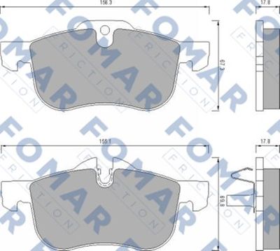 FO680381 FOMAR Friction Комплект тормозных колодок, дисковый тормоз