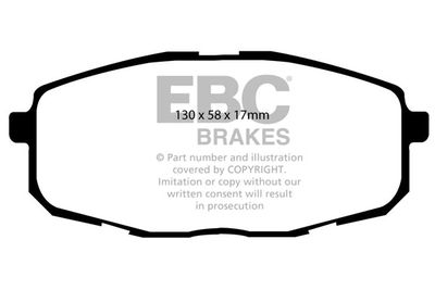 DP21562 EBC Brakes Комплект тормозных колодок, дисковый тормоз