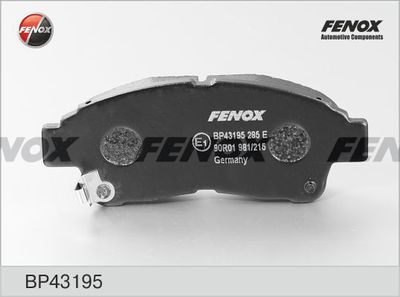 BP43195 FENOX Комплект тормозных колодок, дисковый тормоз