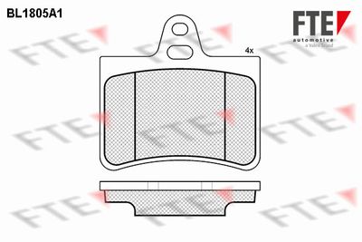 BL1805A1 FTE Комплект тормозных колодок, дисковый тормоз