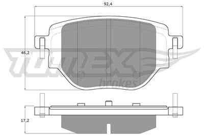 TX1991 TOMEX Brakes Комплект тормозных колодок, дисковый тормоз