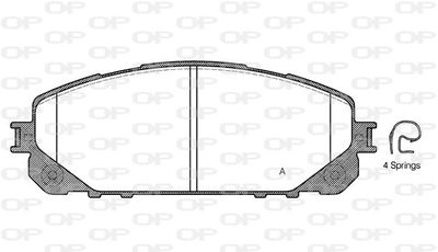 BPA161300 OPEN PARTS Комплект тормозных колодок, дисковый тормоз