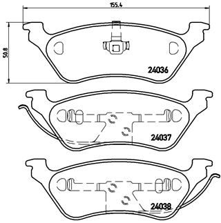 P11014 BREMBO Комплект тормозных колодок, дисковый тормоз