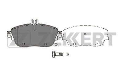 BS2950 ZEKKERT Комплект тормозных колодок, дисковый тормоз