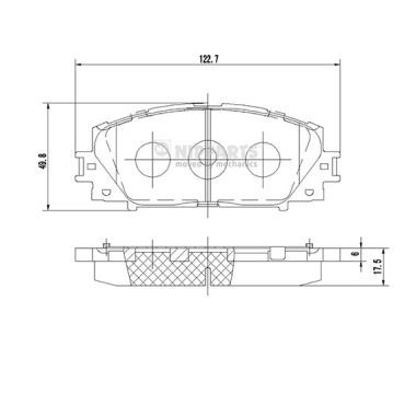 N3602127 NIPPARTS Комплект тормозных колодок, дисковый тормоз