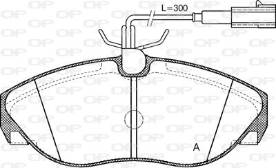 BPA048611 OPEN PARTS Комплект тормозных колодок, дисковый тормоз