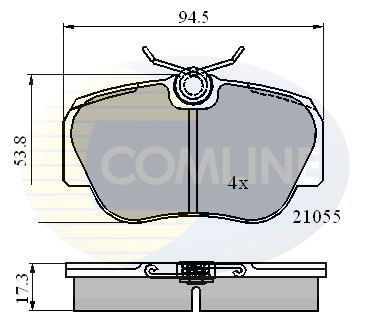 CBP0328 COMLINE Комплект тормозных колодок, дисковый тормоз