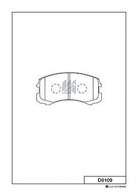 D6109 MK Kashiyama Комплект тормозных колодок, дисковый тормоз