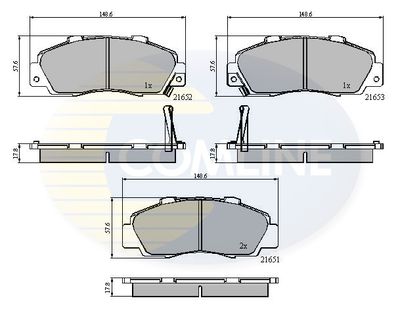 CBP3551 COMLINE Комплект тормозных колодок, дисковый тормоз