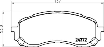 8DB355028511 HELLA Комплект тормозных колодок, дисковый тормоз