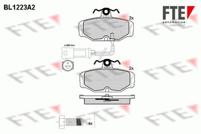 BL1223A2 FTE Комплект тормозных колодок, дисковый тормоз