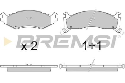 BP2739 BREMSI Комплект тормозных колодок, дисковый тормоз