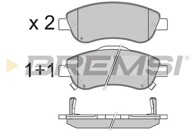 BP3352 BREMSI Комплект тормозных колодок, дисковый тормоз