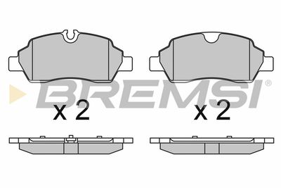 BP3652 BREMSI Комплект тормозных колодок, дисковый тормоз