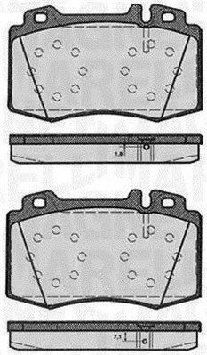 363916060585 MAGNETI MARELLI Комплект тормозных колодок, дисковый тормоз