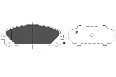 KBP9116 KAVO PARTS Комплект тормозных колодок, дисковый тормоз