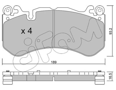82211980 CIFAM Комплект тормозных колодок, дисковый тормоз