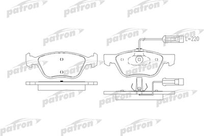 PBP1299 PATRON Комплект тормозных колодок, дисковый тормоз