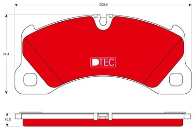 GDB1774DTE TRW Комплект тормозных колодок, дисковый тормоз