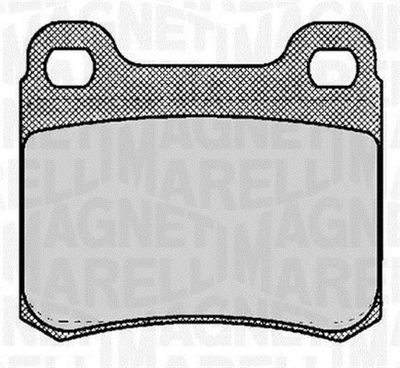 363916060306 MAGNETI MARELLI Комплект тормозных колодок, дисковый тормоз