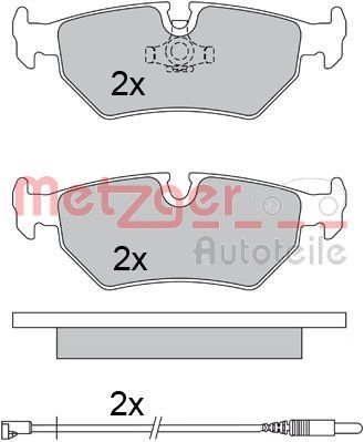 1170572 METZGER Комплект тормозных колодок, дисковый тормоз