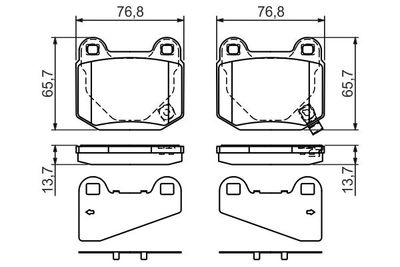 0986494229 BOSCH Комплект тормозных колодок, дисковый тормоз