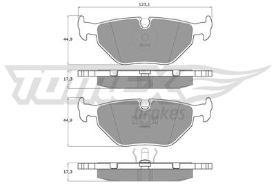 TX1070 TOMEX Brakes Комплект тормозных колодок, дисковый тормоз