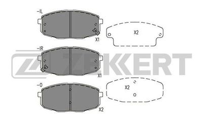 BS1578 ZEKKERT Комплект тормозных колодок, дисковый тормоз