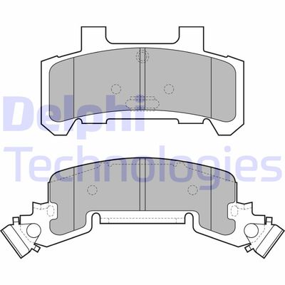 LP1257 DELPHI Комплект тормозных колодок, дисковый тормоз