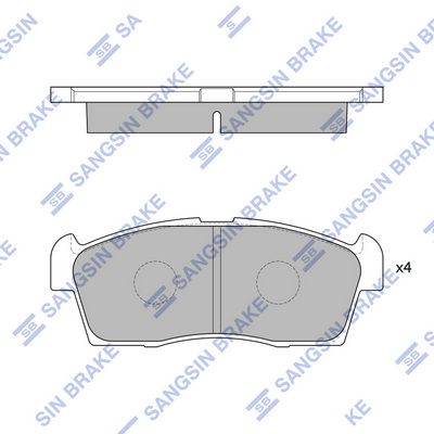 SP1592 Hi-Q Комплект тормозных колодок, дисковый тормоз