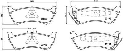 P50044 BREMBO Комплект тормозных колодок, дисковый тормоз