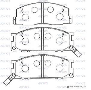 SN815P ADVICS Комплект тормозных колодок, дисковый тормоз