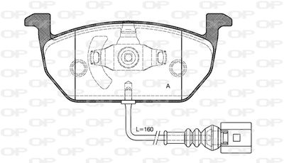 BPA160101 OPEN PARTS Комплект тормозных колодок, дисковый тормоз