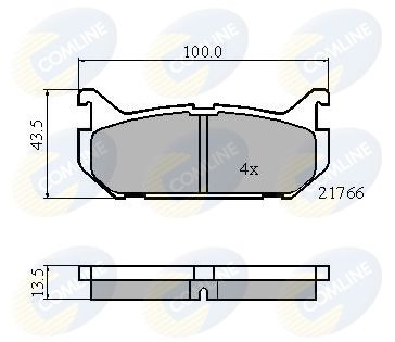 CBP0327 COMLINE Комплект тормозных колодок, дисковый тормоз