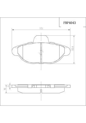 FBP4043 FI.BA Комплект тормозных колодок, дисковый тормоз