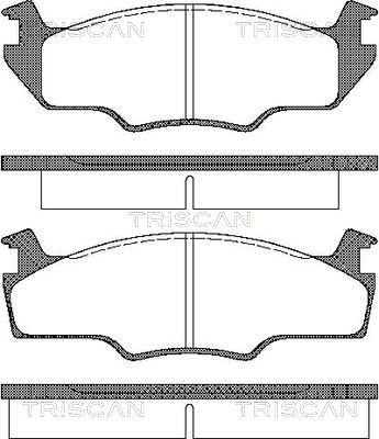 811029237 TRISCAN Комплект тормозных колодок, дисковый тормоз