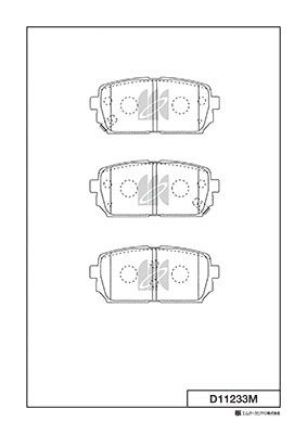 D11233M MK Kashiyama Комплект тормозных колодок, дисковый тормоз