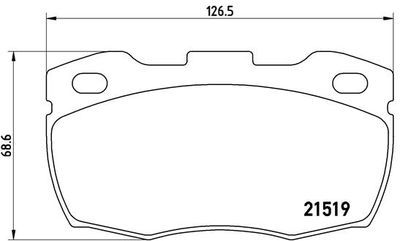 P44015 BREMBO Комплект тормозных колодок, дисковый тормоз