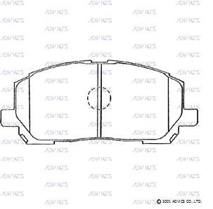 A1N103 ADVICS Комплект тормозных колодок, дисковый тормоз