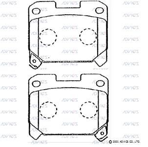 SN289P ADVICS Комплект тормозных колодок, дисковый тормоз