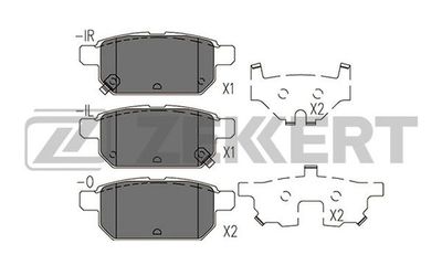 BS2433 ZEKKERT Комплект тормозных колодок, дисковый тормоз