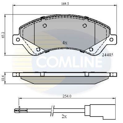 CBP21511 COMLINE Комплект тормозных колодок, дисковый тормоз