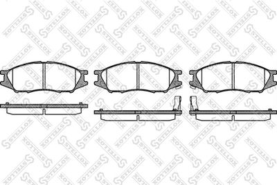 001080SX STELLOX Комплект тормозных колодок, дисковый тормоз