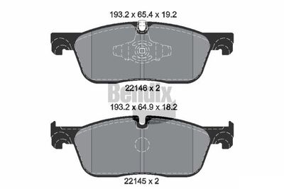 BPD1480 BENDIX Braking Комплект тормозных колодок, дисковый тормоз