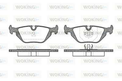 P365330 WOKING Комплект тормозных колодок, дисковый тормоз