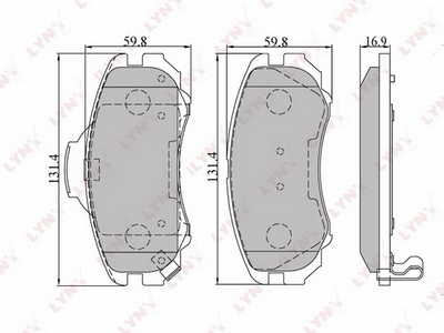 BD3602 LYNXauto Комплект тормозных колодок, дисковый тормоз