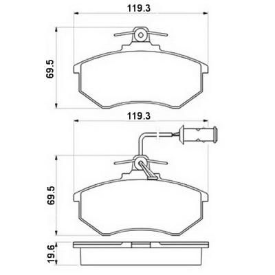 GBP880185 G.U.D. Комплект тормозных колодок, дисковый тормоз