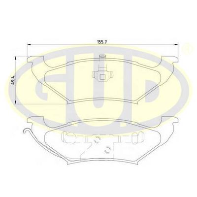 GBP880182 G.U.D. Комплект тормозных колодок, дисковый тормоз