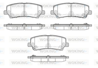 P1721322 WOKING Комплект тормозных колодок, дисковый тормоз